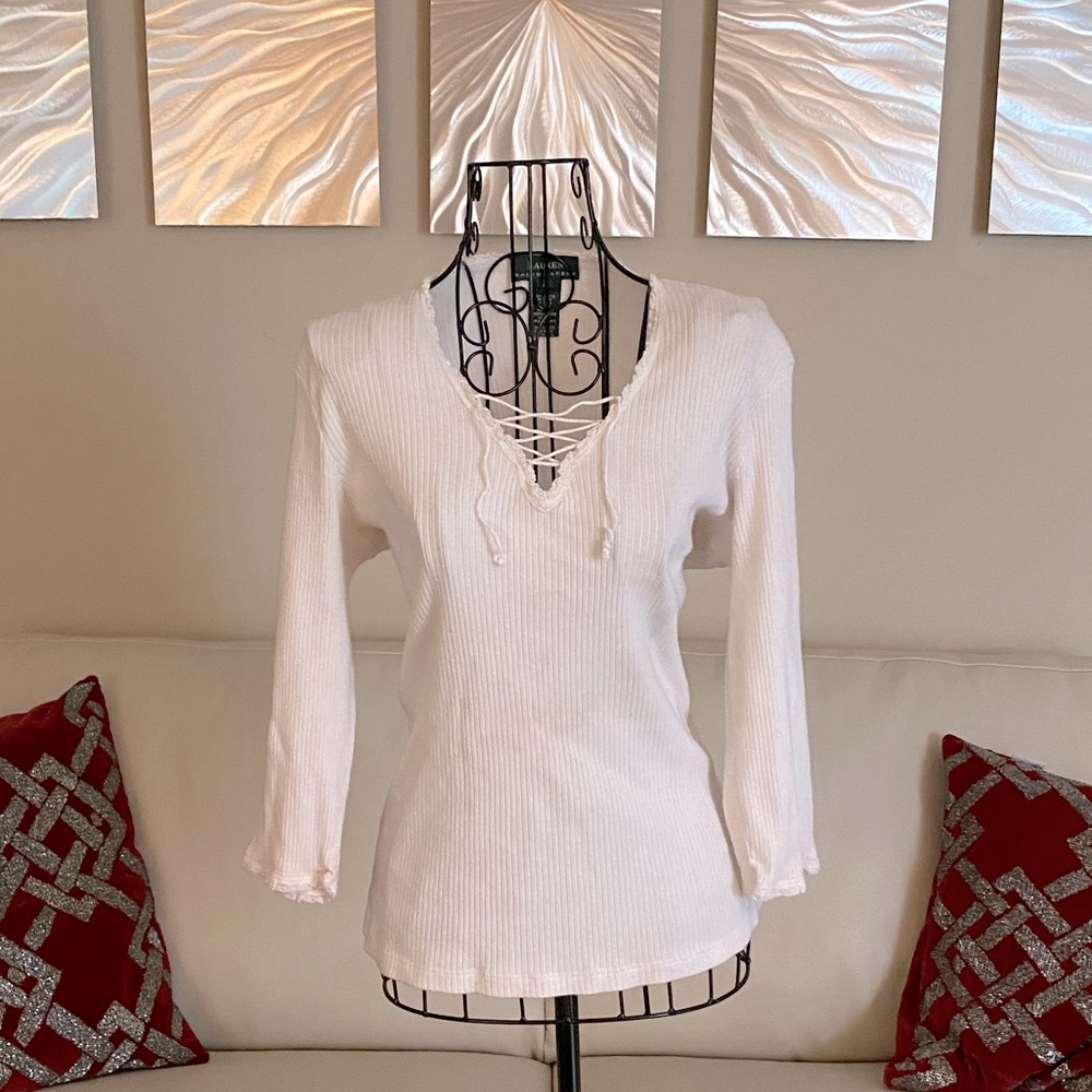 Ralph Lauren | White knitted top